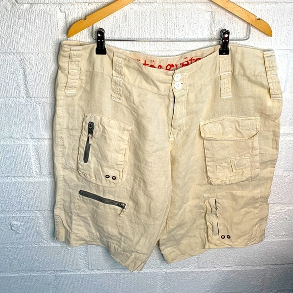 Johnny Was Pete & Greta Unisex Linen Shorts sz 10